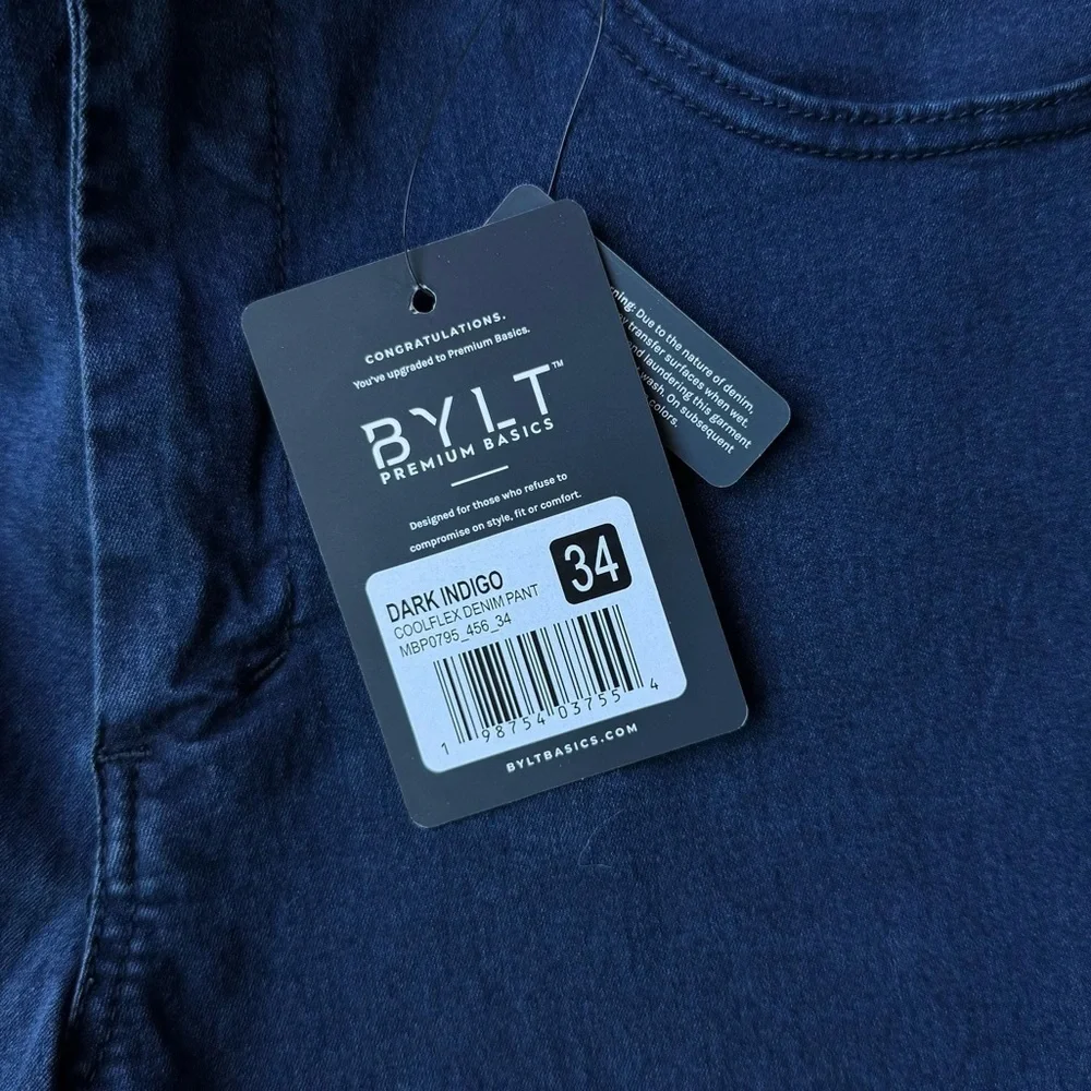 NWT Dark Indigo CoolFlex Denim Pants Size 34